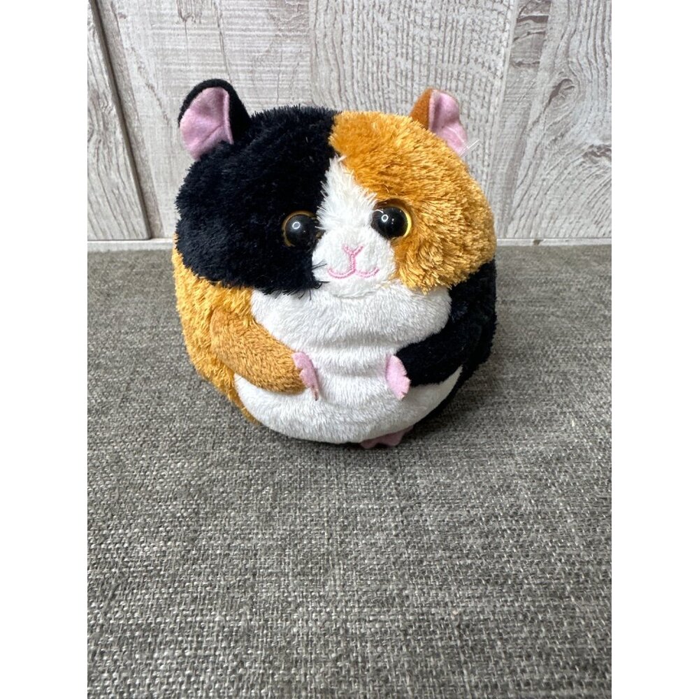 Ty Beanie Ballz 2011 Speedy Guinea Pig Plush Toy 6" Black Orange & White Plush
